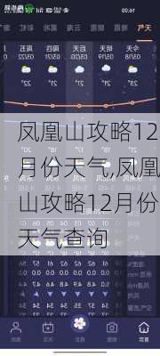 凤凰山攻略12月份天气,凤凰山攻略12月份天气查询