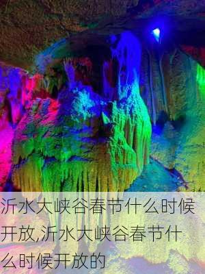 沂水大峡谷春节什么时候开放,沂水大峡谷春节什么时候开放的