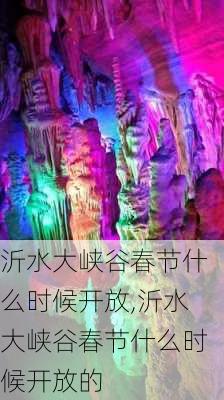 沂水大峡谷春节什么时候开放,沂水大峡谷春节什么时候开放的