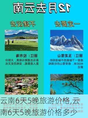 云南6天5晚旅游价格,云南6天5晚旅游价格多少