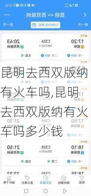 昆明去西双版纳有火车吗,昆明去西双版纳有火车吗多少钱