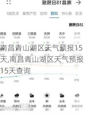 南昌青山湖区天气预报15天,南昌青山湖区天气预报15天查询