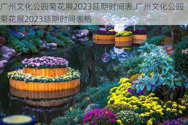 广州文化公园菊花展2023延期时间表,广州文化公园菊花展2023延期时间表格