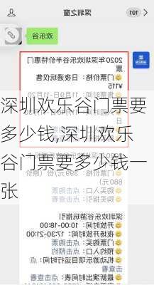 深圳欢乐谷门票要多少钱,深圳欢乐谷门票要多少钱一张