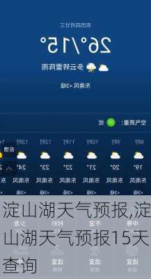 淀山湖天气预报,淀山湖天气预报15天查询