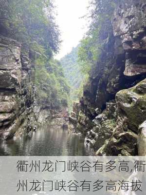 衢州龙门峡谷有多高,衢州龙门峡谷有多高海拔