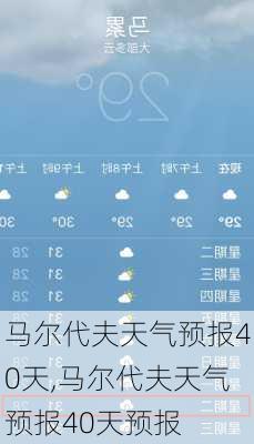 马尔代夫天气预报40天,马尔代夫天气预报40天预报