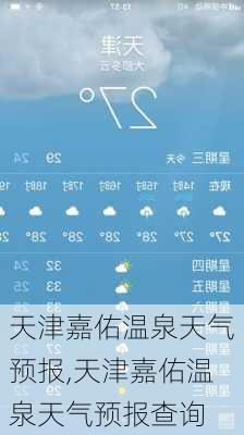 天津嘉佑温泉天气预报,天津嘉佑温泉天气预报查询