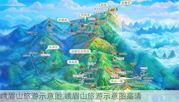 峨眉山旅游示意图,峨眉山旅游示意图高清