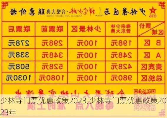 少林寺门票优惠政策2023,少林寺门票优惠政策2023年