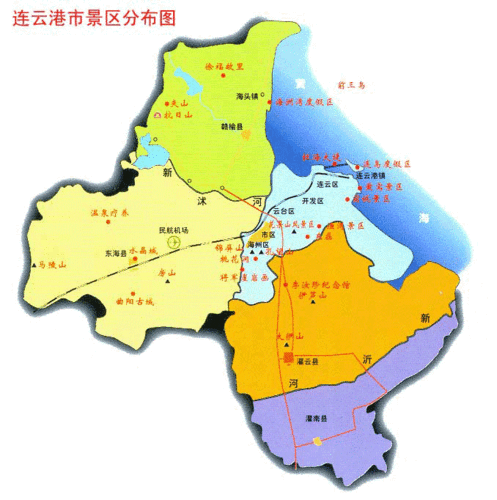 连云港市旅游地图,连云港市旅游地图高清版大图