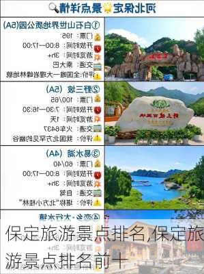 保定旅游景点排名,保定旅游景点排名前十