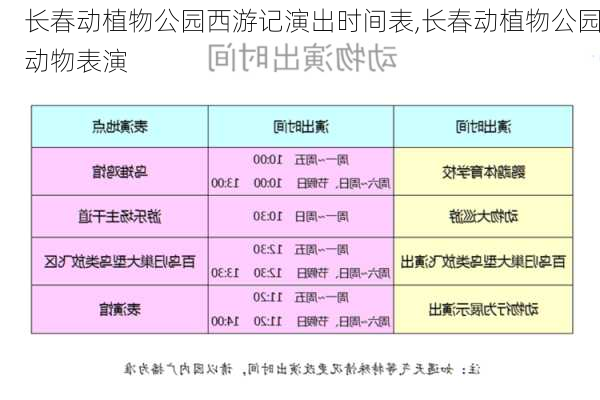 长春动植物公园西游记演出时间表,长春动植物公园动物表演