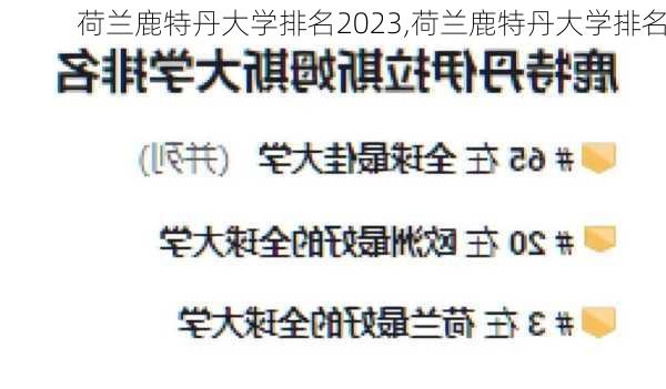 荷兰鹿特丹大学排名2023,荷兰鹿特丹大学排名