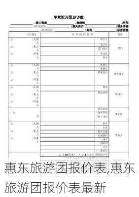 惠东旅游团报价表,惠东旅游团报价表最新