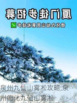 泉州九仙山雾凇攻略,泉州德化九仙山雾凇