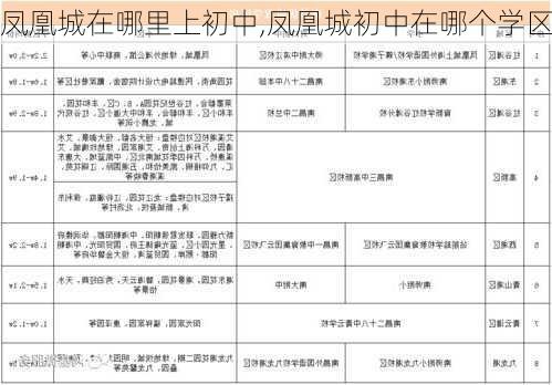 凤凰城在哪里上初中,凤凰城初中在哪个学区