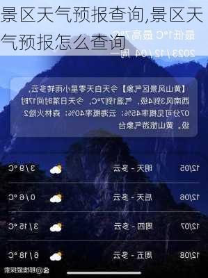 景区天气预报查询,景区天气预报怎么查询