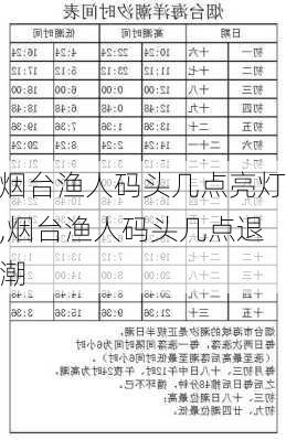 烟台渔人码头几点亮灯,烟台渔人码头几点退潮