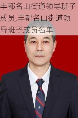 丰都名山街道领导班子成员,丰都名山街道领导班子成员名单