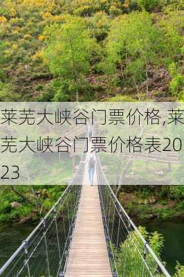 莱芜大峡谷门票价格,莱芜大峡谷门票价格表2023