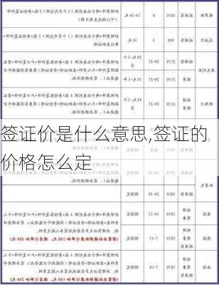 签证价是什么意思,签证的价格怎么定