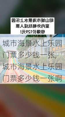 城市海景水上乐园门票多少钱一张,城市海景水上乐园门票多少钱一张啊