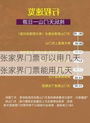 张家界门票可以用几天,张家界门票能用几天