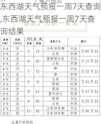 东西湖天气预报一周7天查询,东西湖天气预报一周7天查询结果