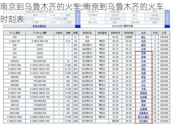 南京到乌鲁木齐的火车,南京到乌鲁木齐的火车时刻表