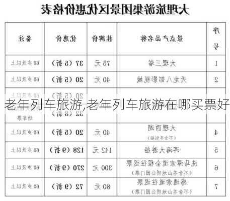 老年列车旅游,老年列车旅游在哪买票好