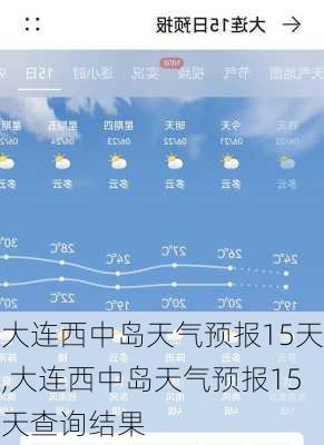 大连西中岛天气预报15天,大连西中岛天气预报15天查询结果