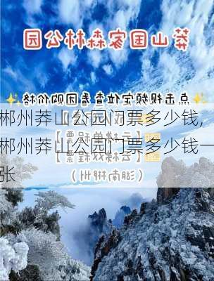 郴州莽山公园门票多少钱,郴州莽山公园门票多少钱一张