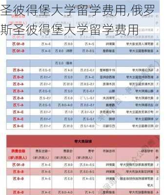 圣彼得堡大学留学费用,俄罗斯圣彼得堡大学留学费用