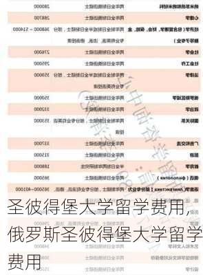 圣彼得堡大学留学费用,俄罗斯圣彼得堡大学留学费用