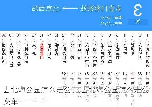 去北海公园怎么走公交,去北海公园怎么走公交车