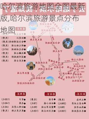 哈尔滨旅游地图全图最新版,哈尔滨旅游景点分布地图