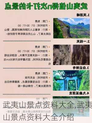 武夷山景点资料大全,武夷山景点资料大全介绍