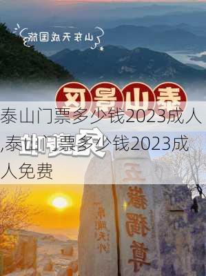 泰山门票多少钱2023成人,泰山门票多少钱2023成人免费