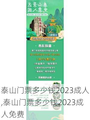 泰山门票多少钱2023成人,泰山门票多少钱2023成人免费