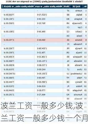 波兰工资一般多少钱,波兰工资一般多少钱一个月