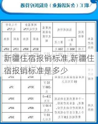 新疆住宿报销标准,新疆住宿报销标准是多少