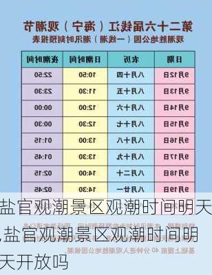 盐官观潮景区观潮时间明天,盐官观潮景区观潮时间明天开放吗