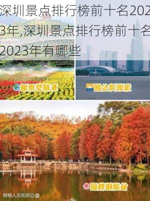 深圳景点排行榜前十名2023年,深圳景点排行榜前十名2023年有哪些