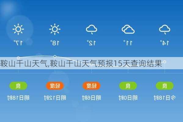 鞍山千山天气,鞍山千山天气预报15天查询结果