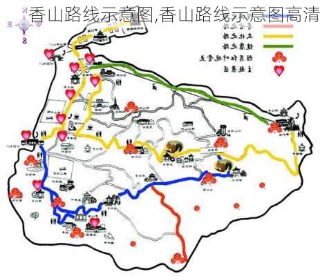 香山路线示意图,香山路线示意图高清