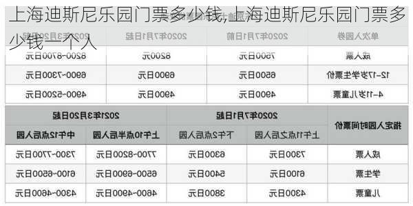 上海迪斯尼乐园门票多少钱,上海迪斯尼乐园门票多少钱一个人