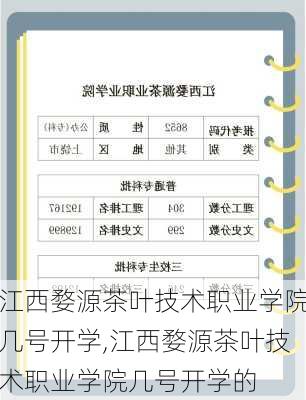 江西婺源茶叶技术职业学院几号开学,江西婺源茶叶技术职业学院几号开学的