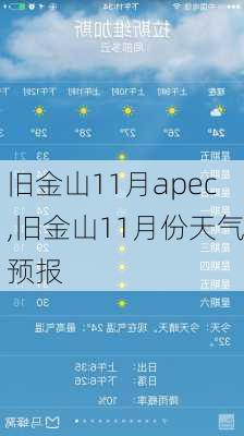 旧金山11月apec,旧金山11月份天气预报